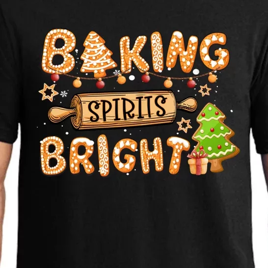 Baking Spirits Bright Chirstmas Cookie Gingerbread Holiday Gift Pajama Set