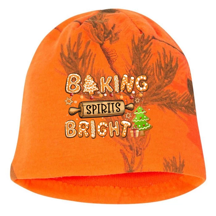 Baking Spirits Bright Chirstmas Cookie Gingerbread Holiday Gift Kati - Camo Knit Beanie