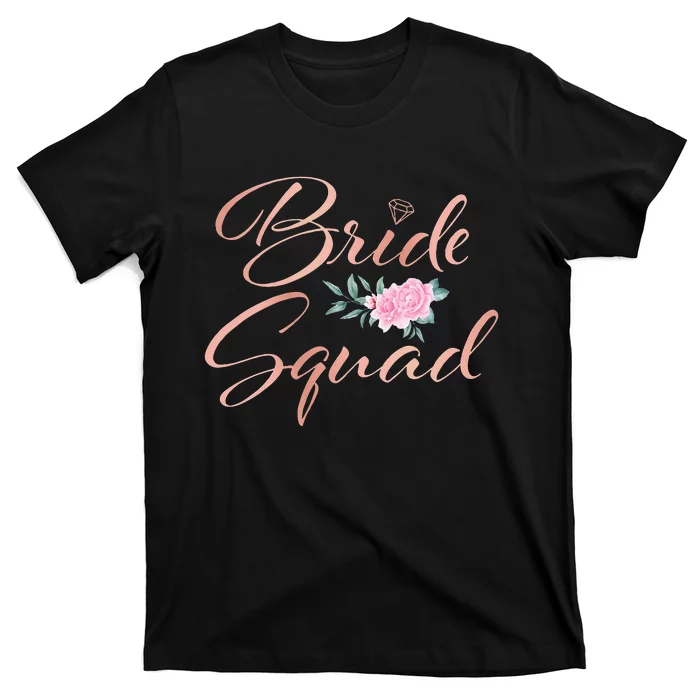 Bride Squad Bachelorette Party Bridal Shower Bridesmaid T-Shirt