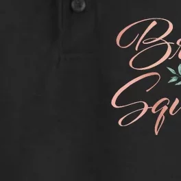 Bride Squad Bachelorette Party Bridal Shower Bridesmaid Dry Zone Grid Performance Polo