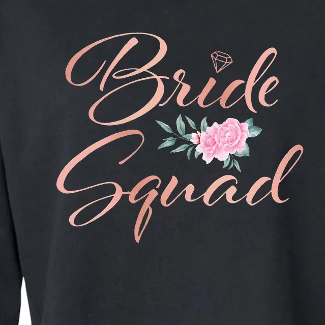 Bride Squad Bachelorette Party Bridal Shower Bridesmaid Cropped Pullover Crew