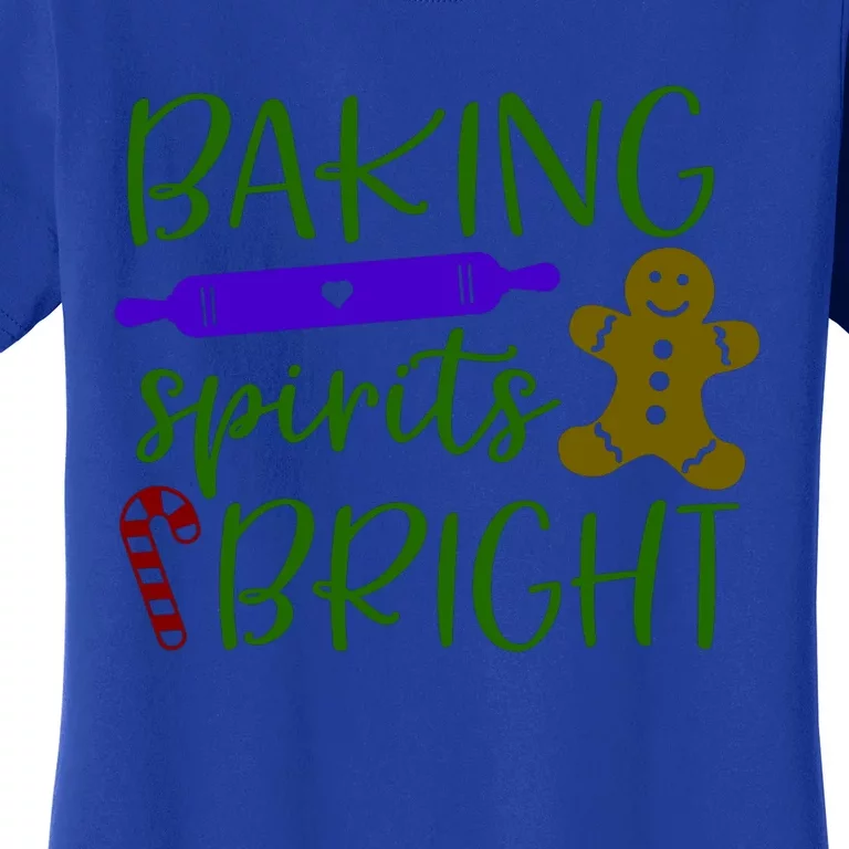 Baking Spirits Bright Christmas Cookies Holiday Noel Item Cute Gift Women's T-Shirt