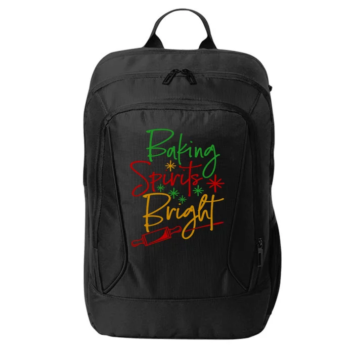 Baking Spirits Bright Christmas Holiday Pastry Chef Bakers Gift City Backpack