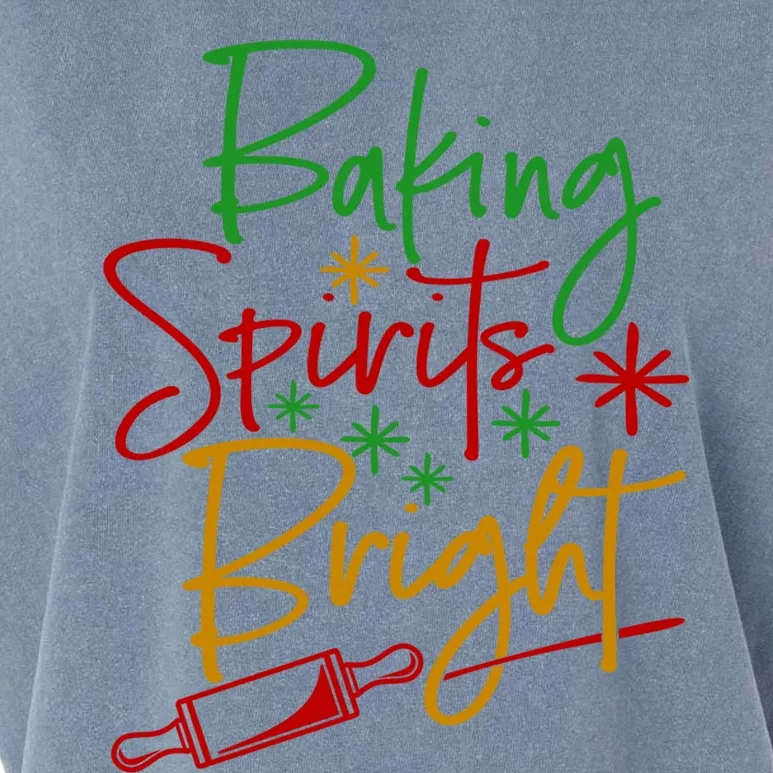 Baking Spirits Bright Christmas Holiday Pastry Chef Bakers Gift Garment-Dyed Women's Muscle Tee