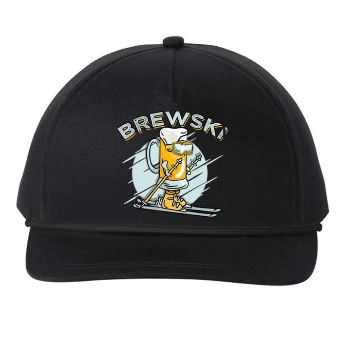 Brewski - Skiing Beer for Winter Sport Snapback Five-Panel Rope Hat