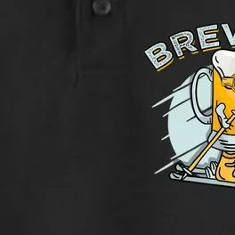 Brewski - Skiing Beer for Winter Sport Dry Zone Grid Performance Polo