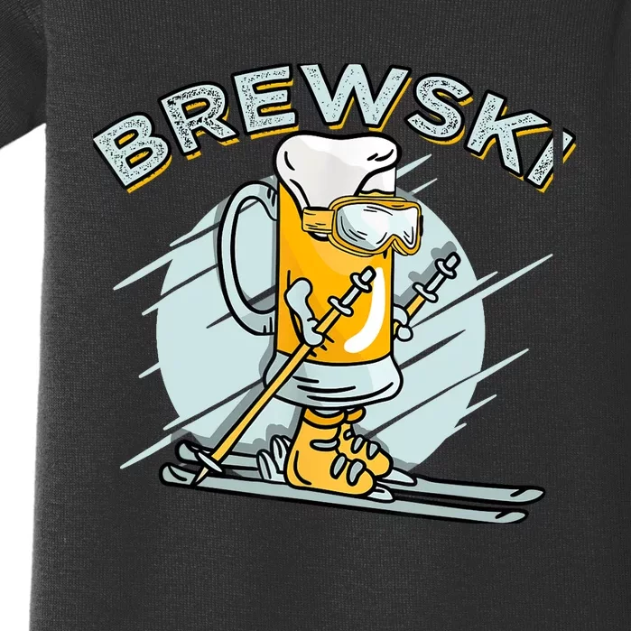 Brewski - Skiing Beer for Winter Sport Baby Bodysuit