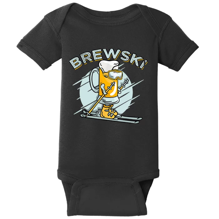 Brewski - Skiing Beer for Winter Sport Baby Bodysuit