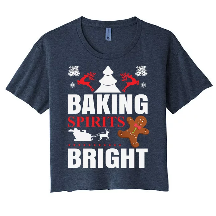 Baking Spirits Bright Women's Crop Top Tee