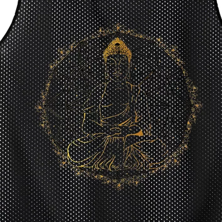 Buddha Statue Buddhist Buddhism Zen Yoga Meditation Guatama Mesh Reversible Basketball Jersey Tank