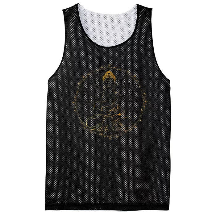 Buddha Statue Buddhist Buddhism Zen Yoga Meditation Guatama Mesh Reversible Basketball Jersey Tank