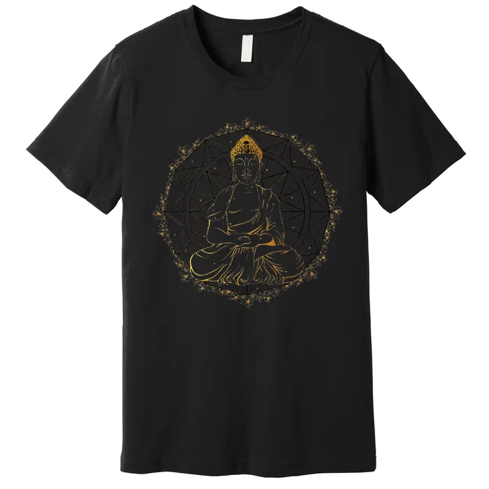 Buddha Statue Buddhist Buddhism Zen Yoga Meditation Guatama Premium T-Shirt