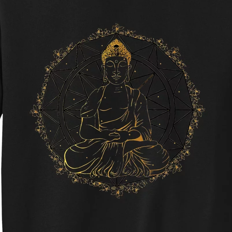 Buddha Statue Buddhist Buddhism Zen Yoga Meditation Guatama Tall Sweatshirt