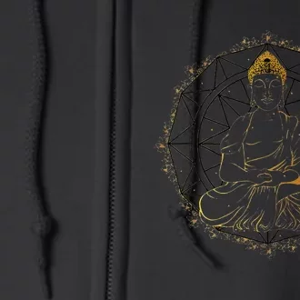 Buddha Statue Buddhist Buddhism Zen Yoga Meditation Guatama Full Zip Hoodie