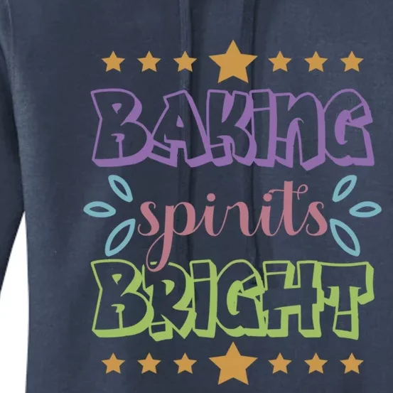 Baking Spirits Bright Funny Cooking Baking Christmas Gift Women's Pullover Hoodie