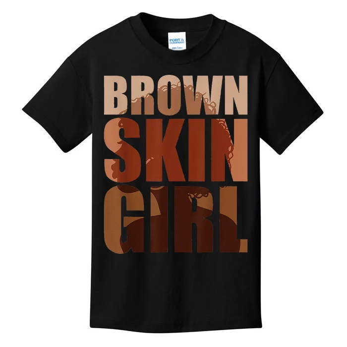 Brown Skin Black Melanin Queen Magic Juneteenth Kids T-Shirt