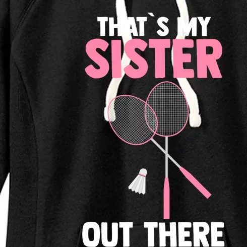 Brother Sister Badminton Gift Women's Fleece Hoodie