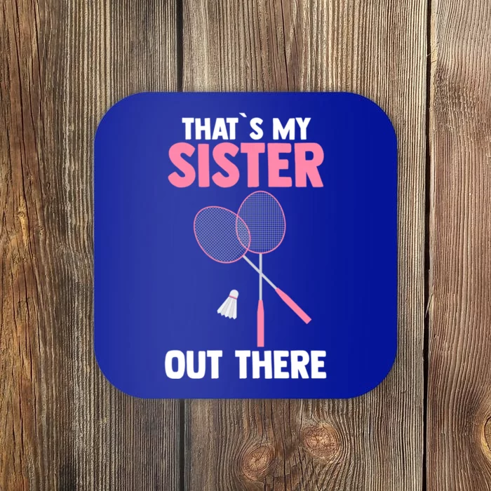 Brother Sister Badminton Gift Coaster