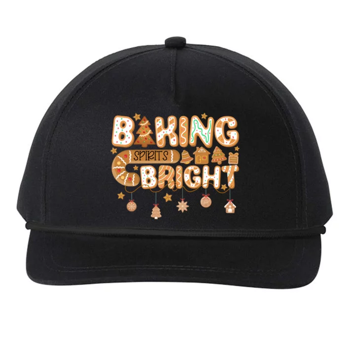 Baking Spirits Bright Gingerbread Christmas Cookies Xmas Funny Gift Snapback Five-Panel Rope Hat