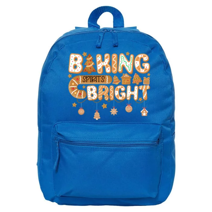 Baking Spirits Bright Gingerbread Christmas Cookies Xmas Funny Gift 16 in Basic Backpack