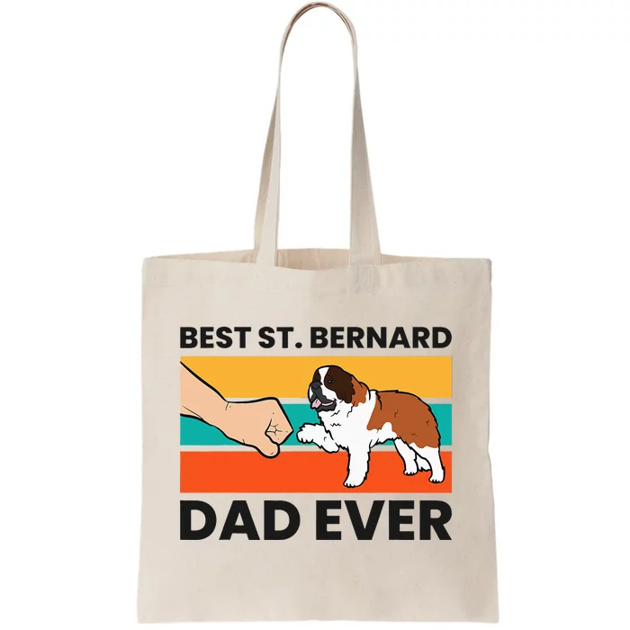 Best Saint Bernard Dad Ever Funny St. Bernard Tote Bag