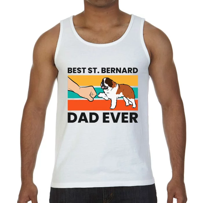 Best Saint Bernard Dad Ever Funny St. Bernard Comfort Colors® Tank Top