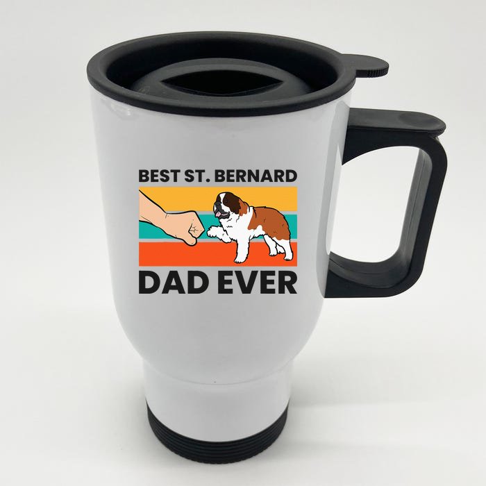 Best Saint Bernard Dad Ever Funny St. Bernard Front & Back Stainless Steel Travel Mug