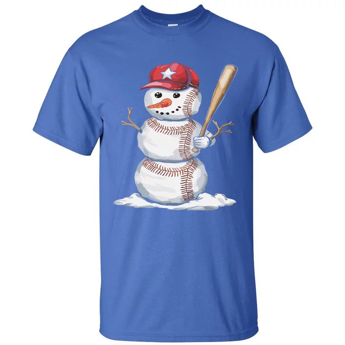 Baseball Snow Balls Snow Christmas Xmas Gift Tall T-Shirt