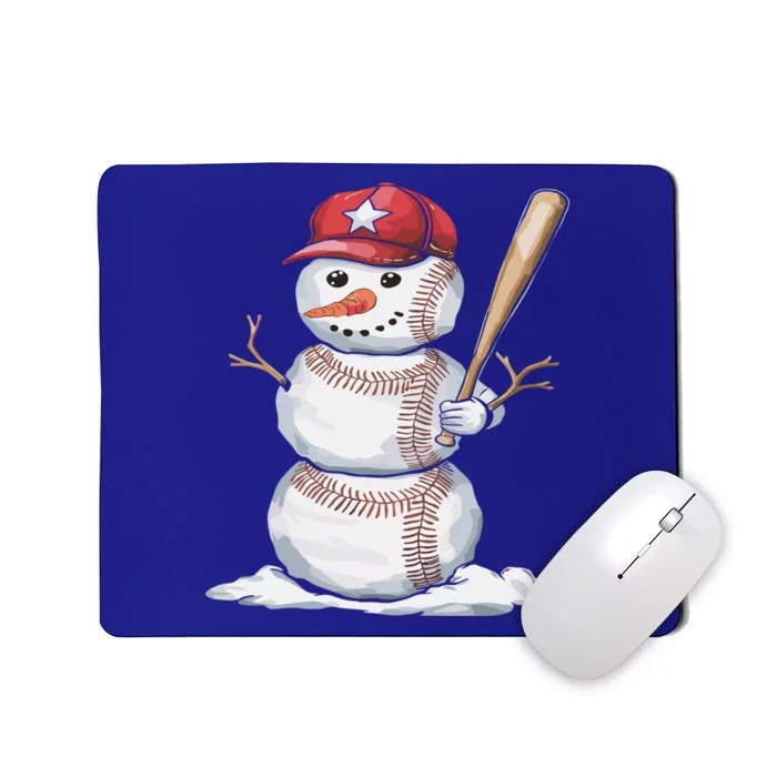 Baseball Snow Balls Snow Christmas Xmas Gift Mousepad