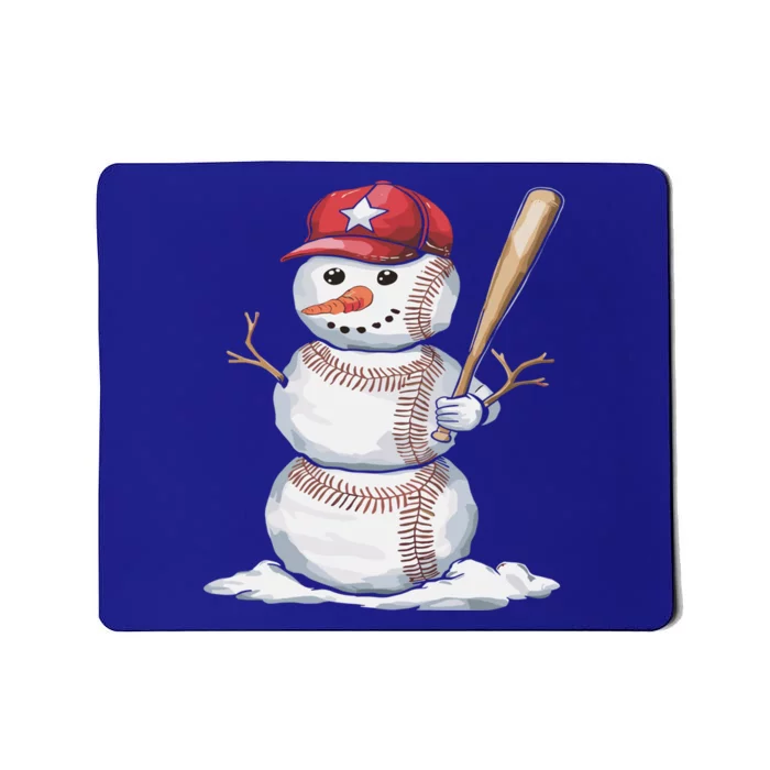 Baseball Snow Balls Snow Christmas Xmas Gift Mousepad