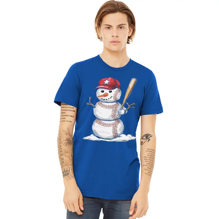 Baseball Snow Balls Snow Christmas Xmas Gift Premium T-Shirt