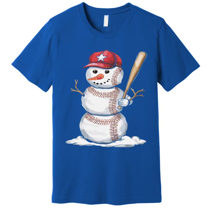 Baseball Snow Balls Snow Christmas Xmas Gift Premium T-Shirt