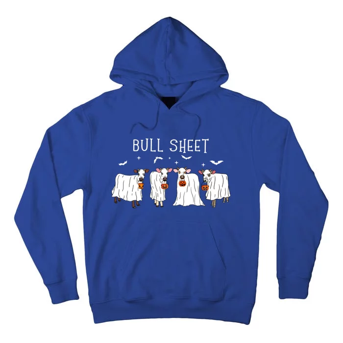 Bull Sheet Boo Ghost Cow Halloween Funny Bull Sheet Cows Funny Gift Tall Hoodie