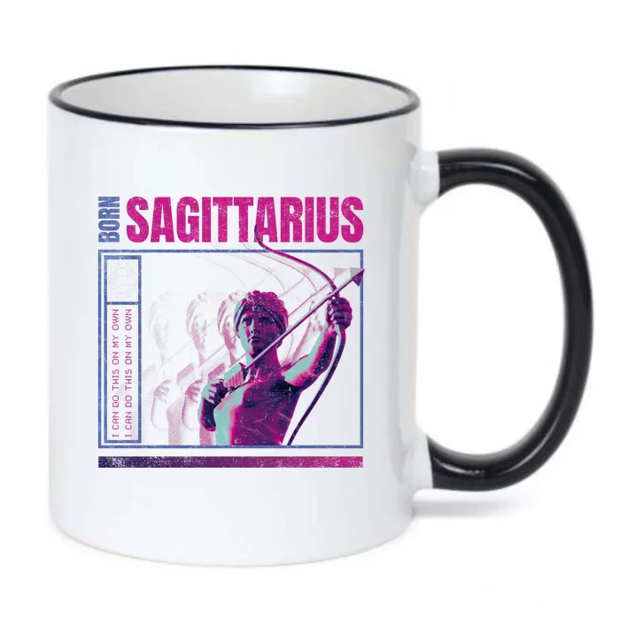 Born Sagittarius Black Color Changing Mug