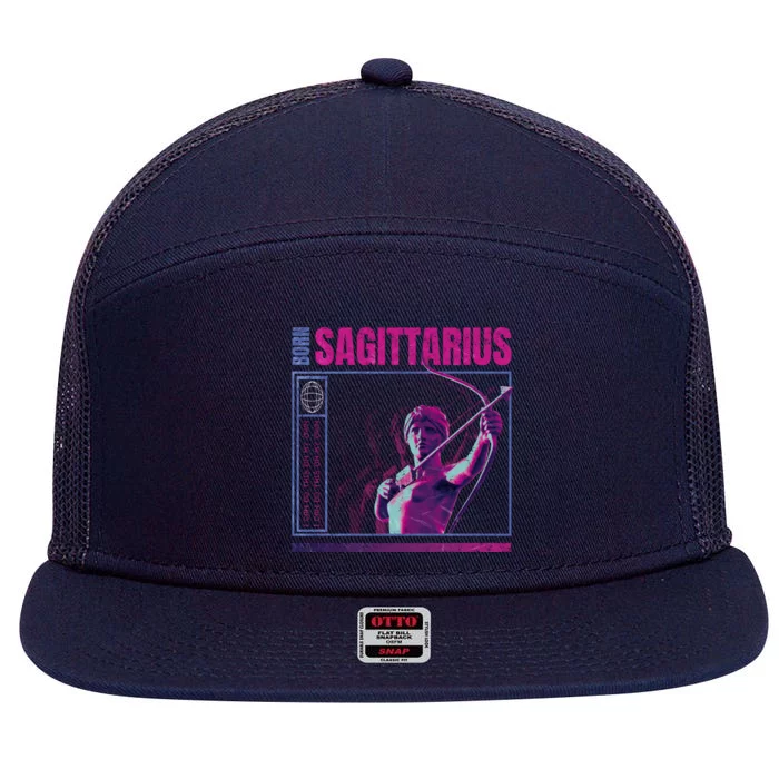 Born Sagittarius 7 Panel Mesh Trucker Snapback Hat