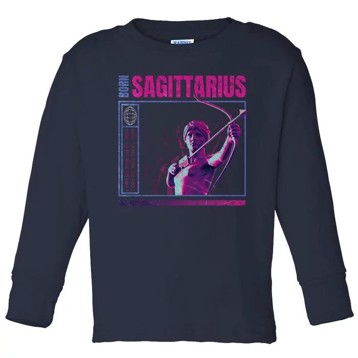 Born Sagittarius Toddler Long Sleeve Shirt