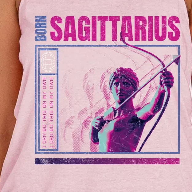 Born Sagittarius Women's Knotted Racerback Tank