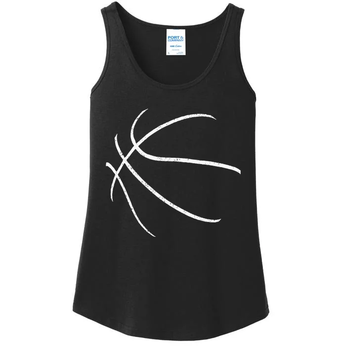 Basketball Silhouette Bball Player Coach Sports Baller Gift Ladies Essential Tank