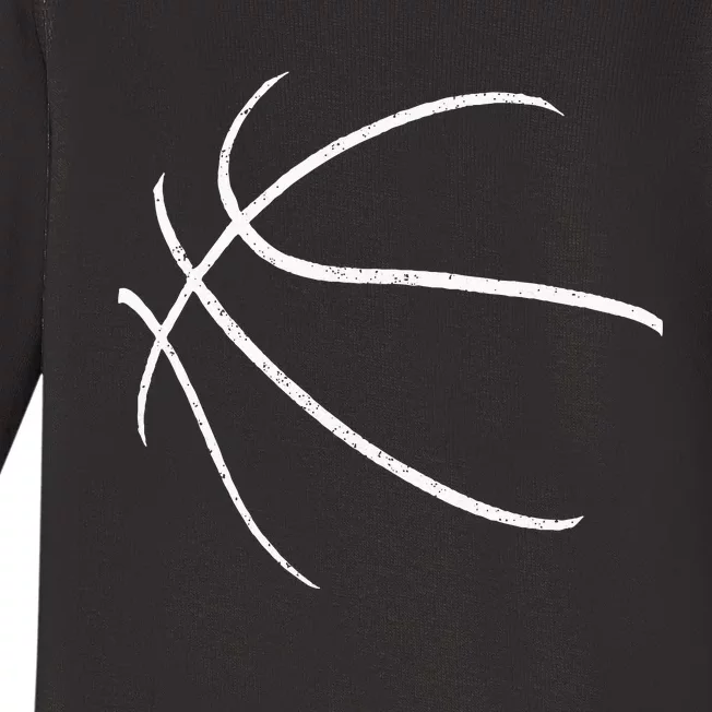 Basketball Silhouette Bball Player Coach Sports Baller Gift Baby Long Sleeve Bodysuit