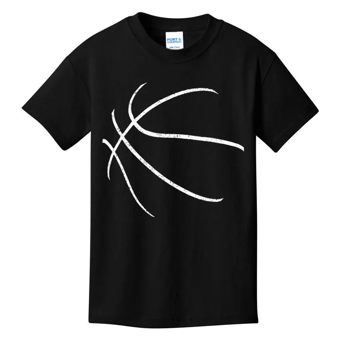 Basketball Silhouette Bball Player Coach Sports Baller Gift Kids T-Shirt