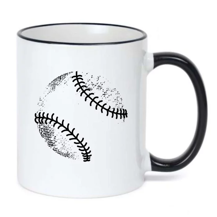 Baseball Silhouette Baseball Ball Cool Gift Black Color Changing Mug