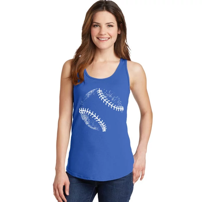 Baseball Silhouette Baseball Ball Cool Gift Ladies Essential Tank