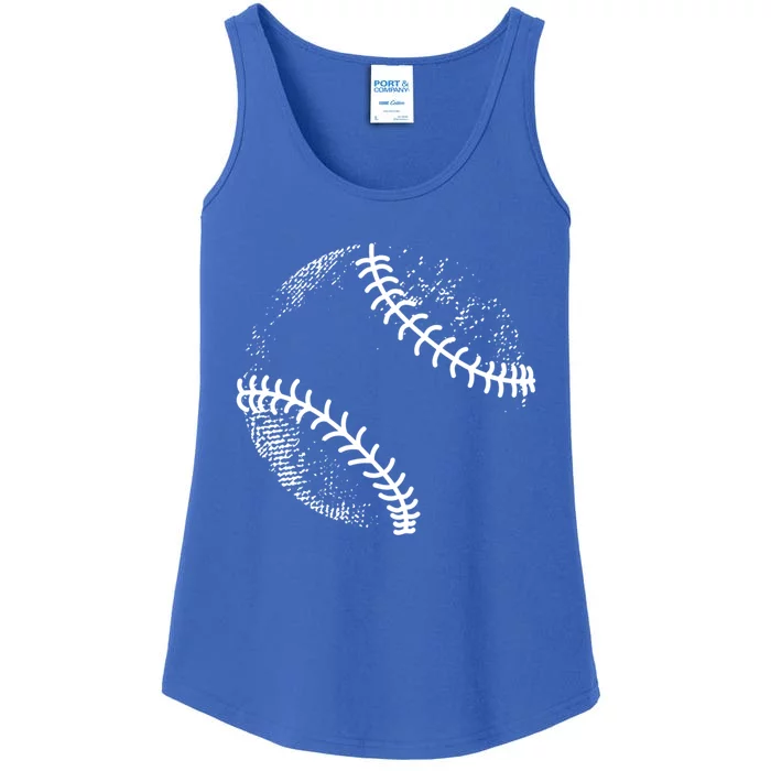 Baseball Silhouette Baseball Ball Cool Gift Ladies Essential Tank