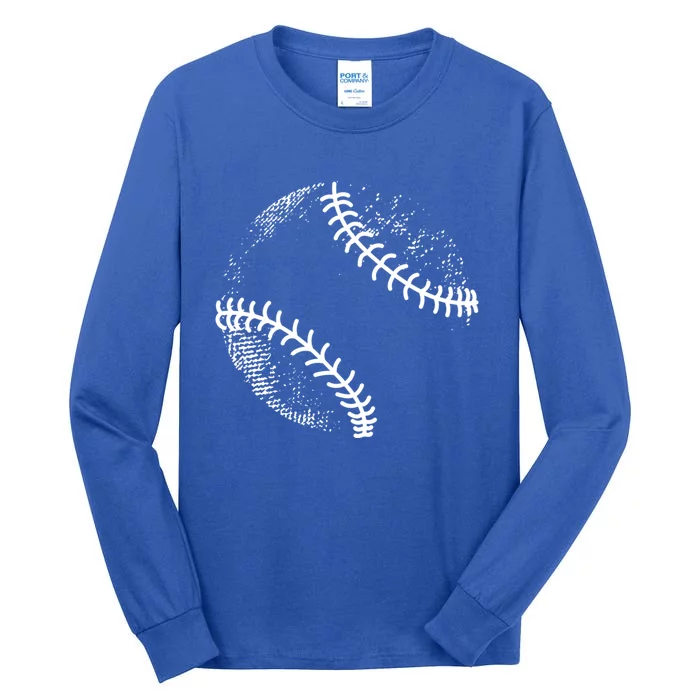 Baseball Silhouette Baseball Ball Cool Gift Tall Long Sleeve T-Shirt