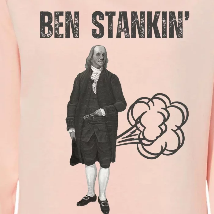 Ben Stankin’ Benjamin Franklin Farting Funny Guy Silly Man Womens California Wash Sweatshirt