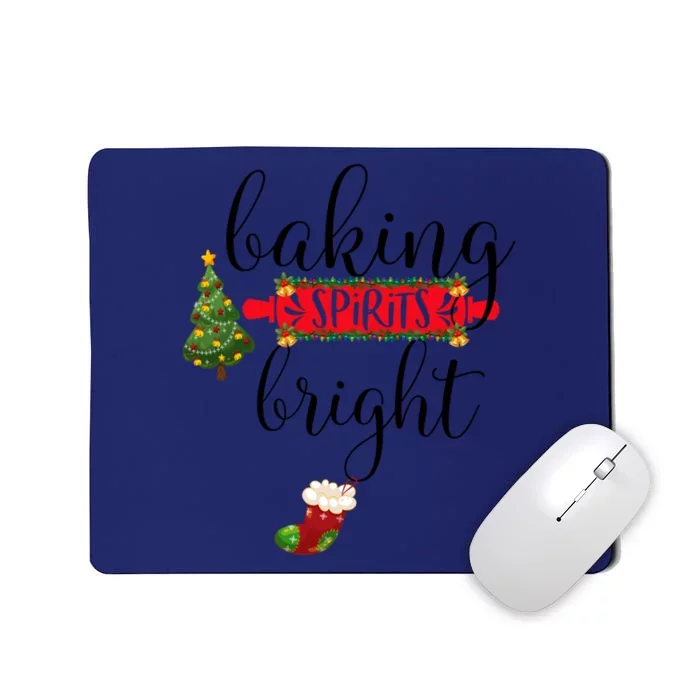 Baking Spirits Bright Christmas Tree Cooking Baking Lovers Gift Mousepad