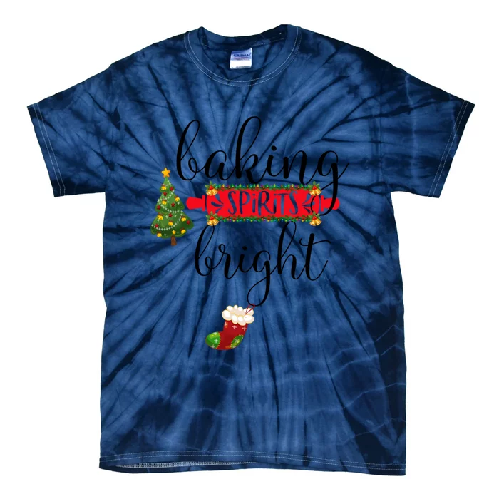 Baking Spirits Bright Christmas Tree Cooking Baking Lovers Gift Tie-Dye T-Shirt