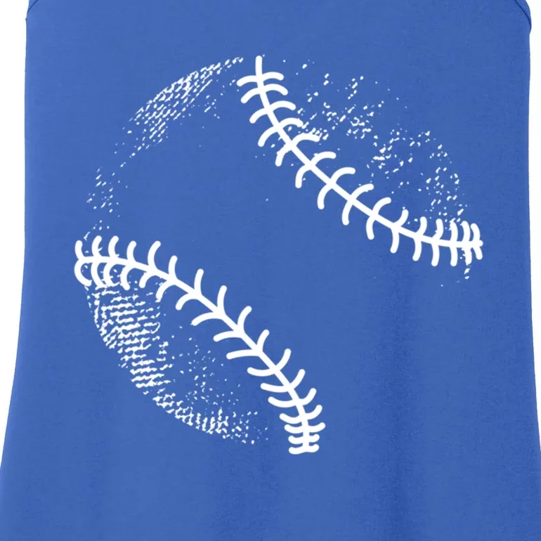 Baseball Silhouette Baseball Ball Gift Ladies Essential Tank