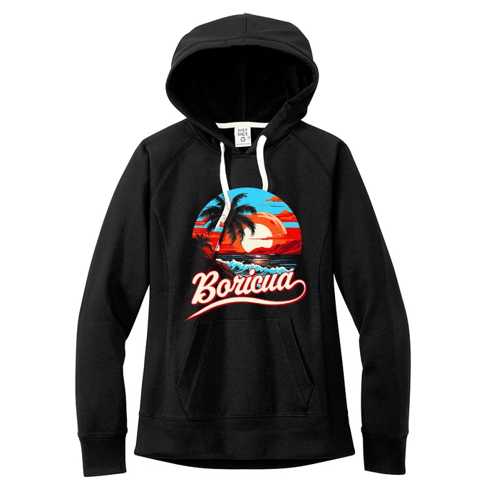 Boricua Spirit Beautiful Puerto Rican Pride Women's Fleece Hoodie