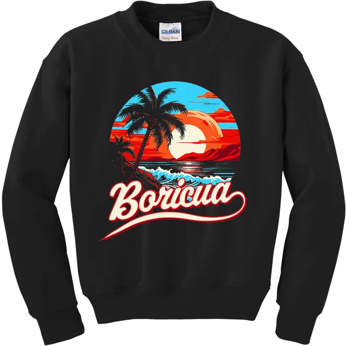 Boricua Spirit Beautiful Puerto Rican Pride Kids Sweatshirt